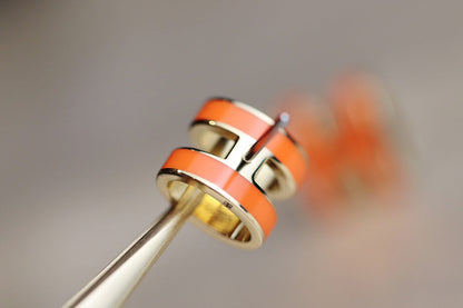 [Elowen Jewels]MINI POP H EARRINGS ORANGE