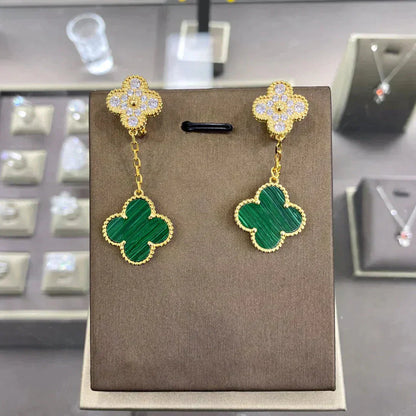 [Elowen Jewels]CLOVER  2 MOTIFS  DIAMOND  EARRINGS (MULTIPLE CHOICESç´