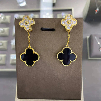 [Elowen Jewels]CLOVER  2 MOTIFS  DIAMOND  EARRINGS (MULTIPLE CHOICESç´