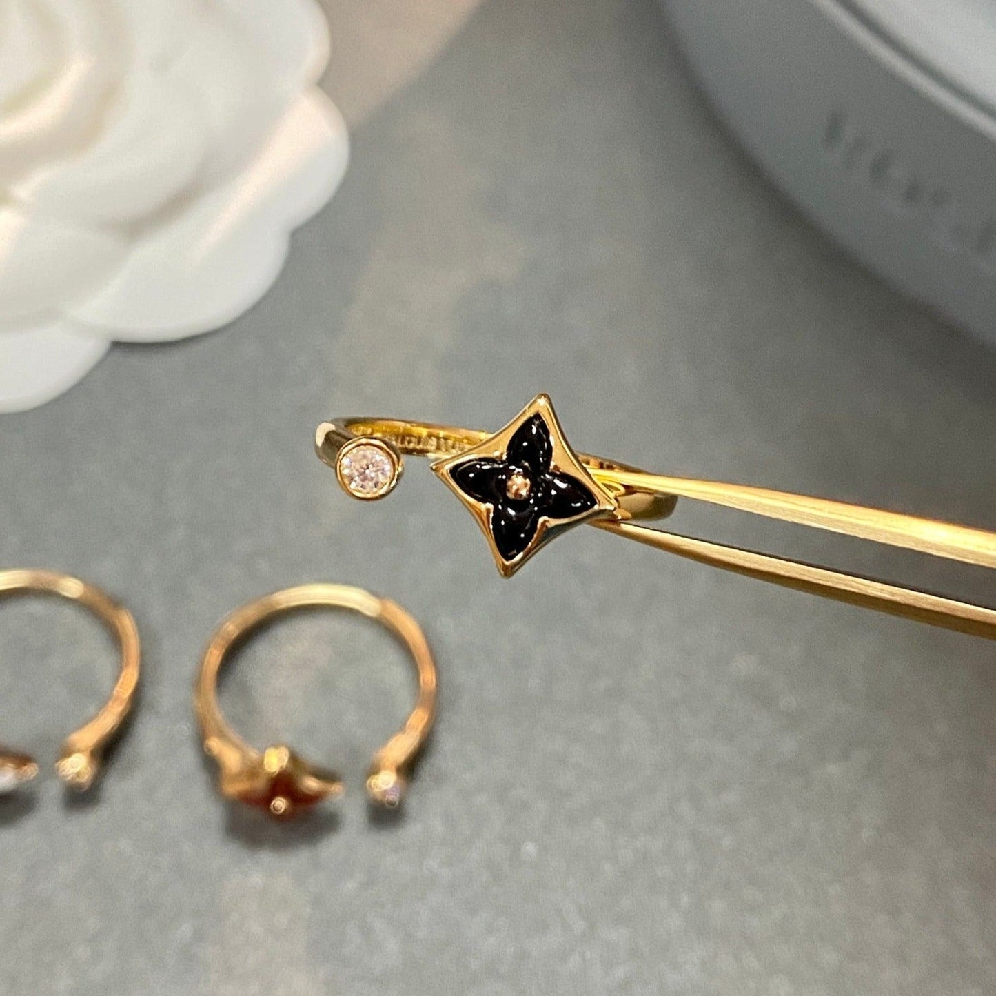 [Elowen Jewels]STAR 1 DIAMOND OPEN RING