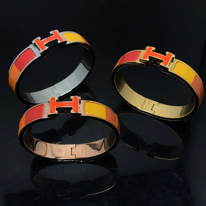 [Elowen Jewels]H BRACELET ORANGE RAINBOW CERAMIC