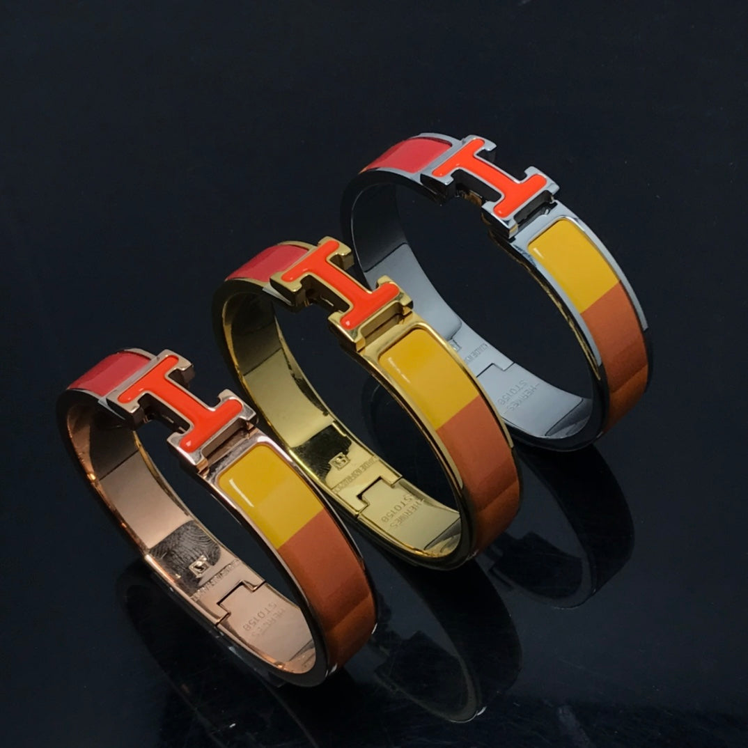 [Elowen Jewels]H BRACELET ORANGE RAINBOW CERAMIC