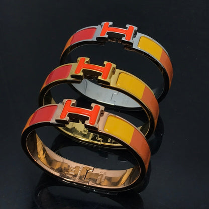 [Elowen Jewels]H BRACELET ORANGE RAINBOW CERAMIC