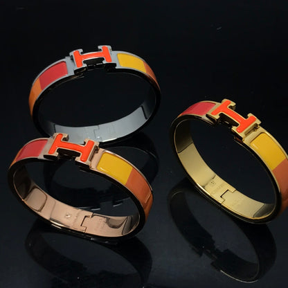 [Elowen Jewels]H BRACELET ORANGE RAINBOW CERAMIC