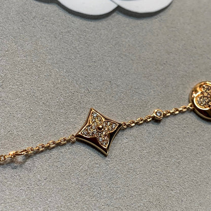 [Elowen Jewels]STAR AND SUN 4 MOTIFS GOLD DIAMONDS BRACELET