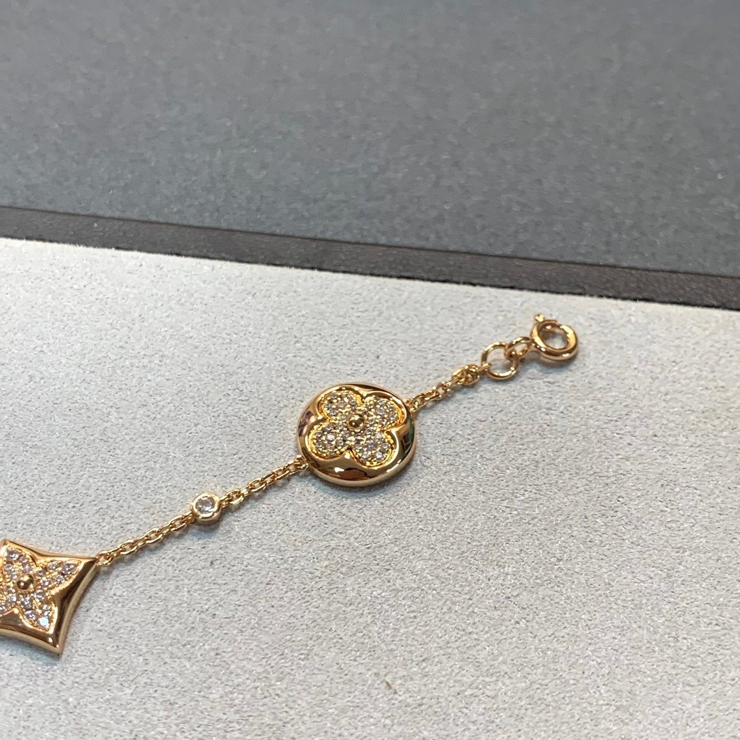 [Elowen Jewels]STAR AND SUN 4 MOTIFS GOLD DIAMONDS BRACELET