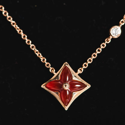[Elowen Jewels]STAR NECKLACE PINK GOLD 1 DIAMOND