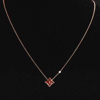 [Elowen Jewels]STAR NECKLACE PINK GOLD 1 DIAMOND