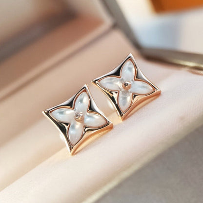 [Elowen Jewels]STAR MOP PINK GOLD EARRINGS