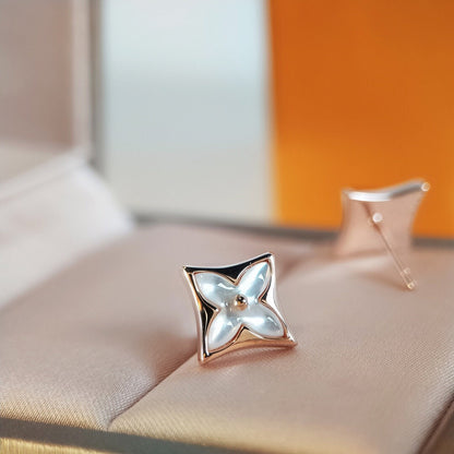 [Elowen Jewels]STAR MOP PINK GOLD EARRINGS