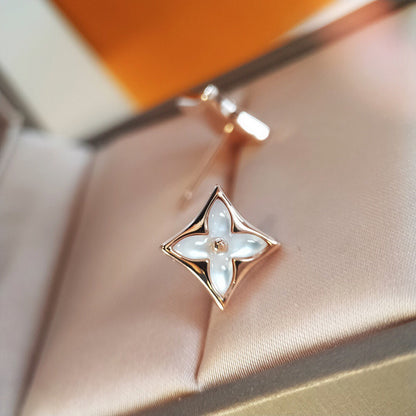 [Elowen Jewels]STAR MOP PINK GOLD EARRINGS