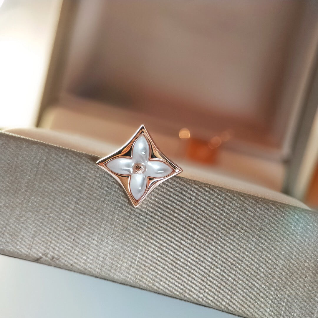 [Elowen Jewels]STAR MOP PINK GOLD EARRINGS