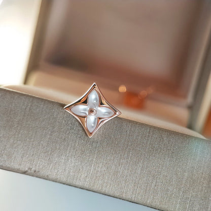 [Elowen Jewels]STAR MOP PINK GOLD EARRINGS