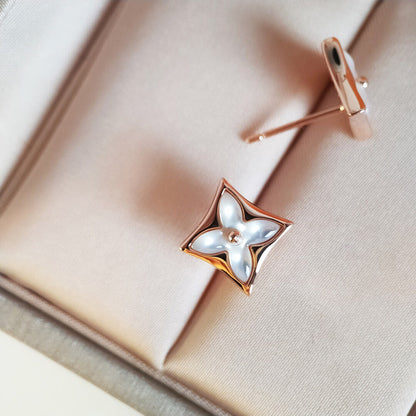 [Elowen Jewels]STAR MOP PINK GOLD EARRINGS