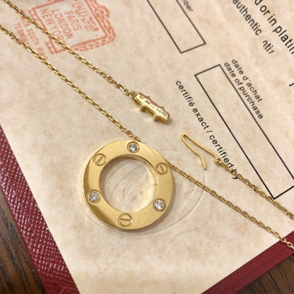 [Elowen Jewels]LOVE NECKLACE 16MM 3 DIAMONDS