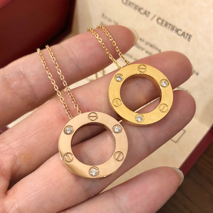 [Elowen Jewels]LOVE NECKLACE 16MM 3 DIAMONDS