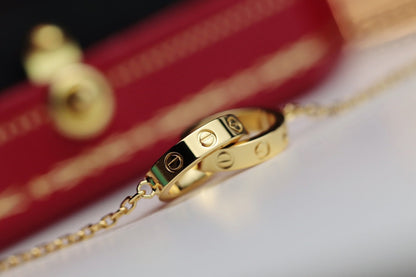 [Elowen Jewels]LOVE NECKLACE DOUBLE RING GOLD