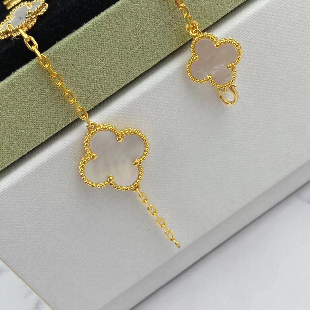[Elowen Jewels]MAGIC CLOVER MOP GOLD BRACELET 5 MOTIFS