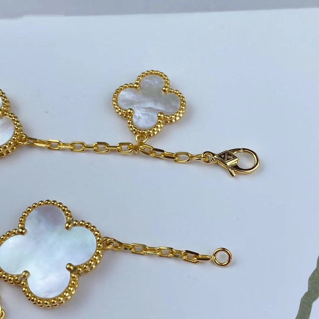[Elowen Jewels]MAGIC CLOVER MOP GOLD BRACELET 5 MOTIFS