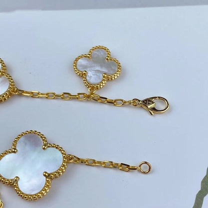 [Elowen Jewels]MAGIC CLOVER MOP GOLD BRACELET 5 MOTIFS
