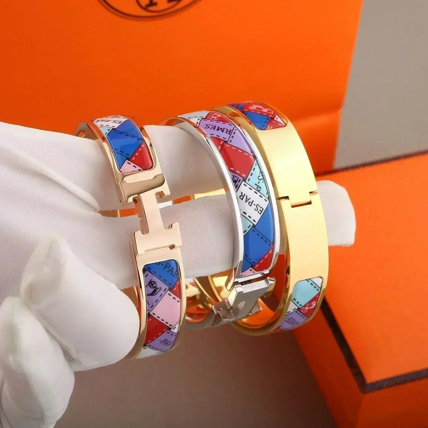 [Elowen Jewels]H BRACELET DOTTED BORDER 12MM