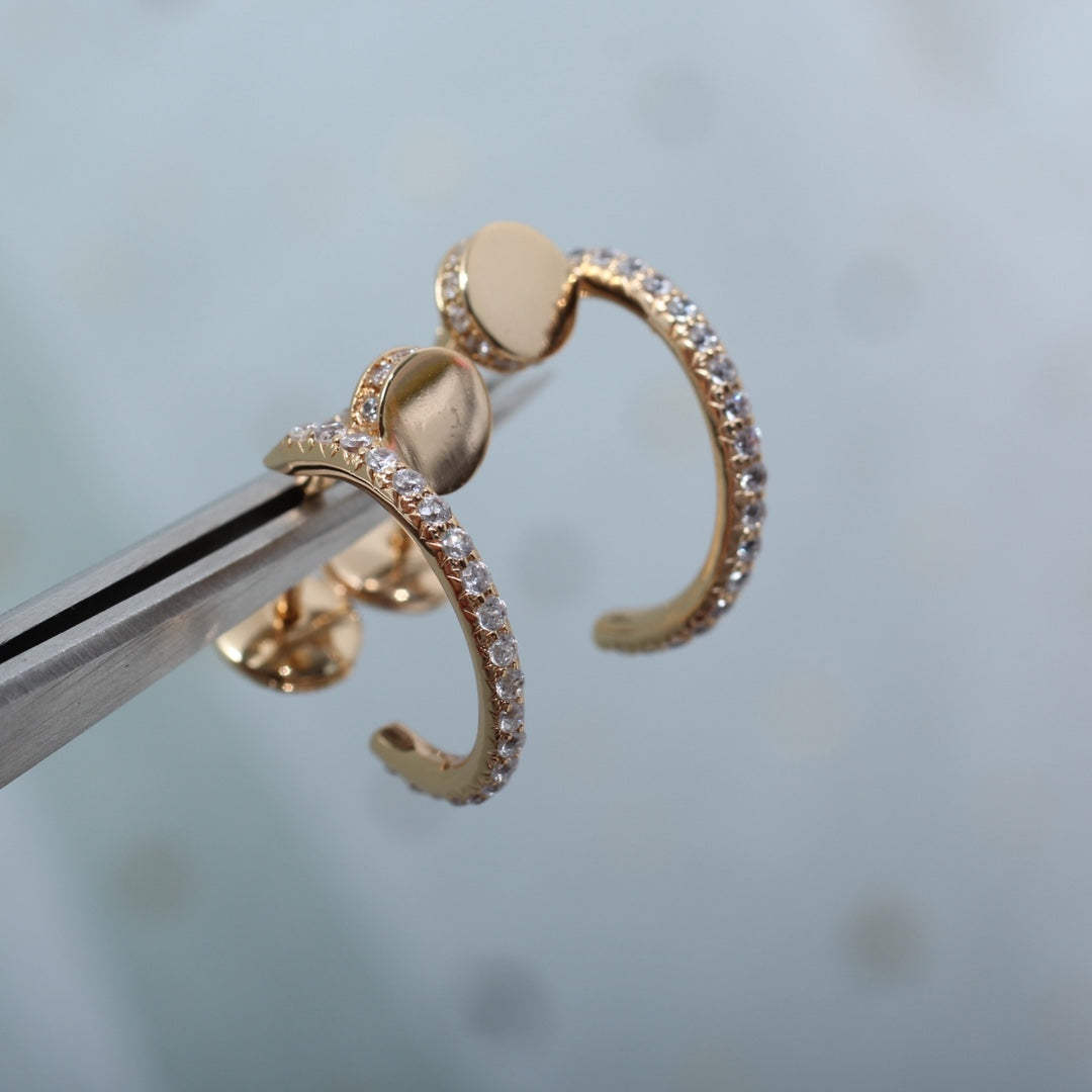 [Elowen Jewels]JUSTE EARRINGS 12.75MM PINK GOLD DIAMOND