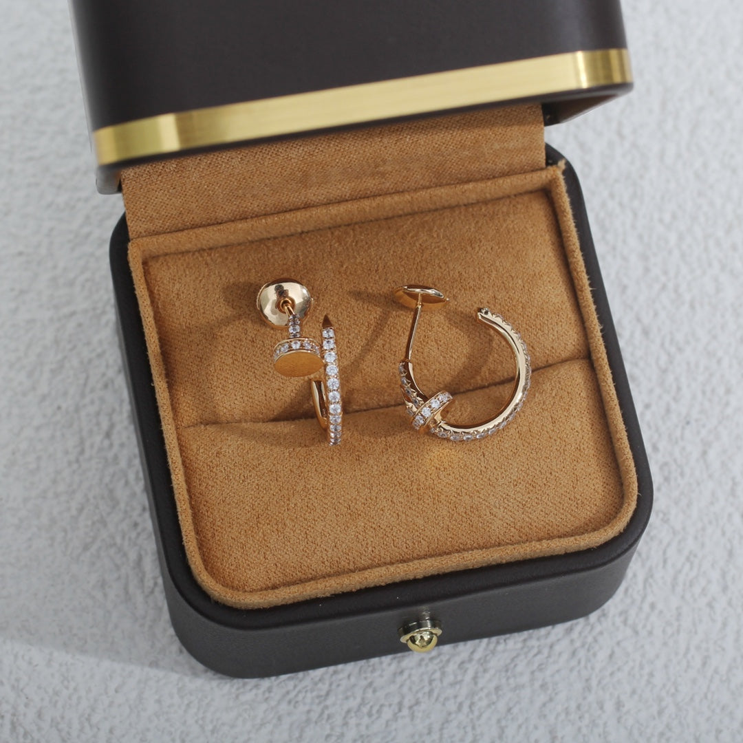 [Elowen Jewels]JUSTE EARRINGS 12.75MM PINK GOLD DIAMOND