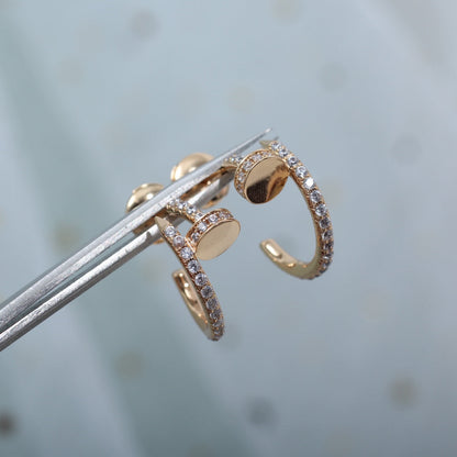 [Elowen Jewels]JUSTE EARRINGS 12.75MM PINK GOLD DIAMOND