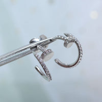 [Elowen Jewel]JUSTE EARRINGS 12.75MM SILVER DIAMOND