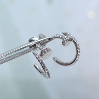 [Elowen Jewels]JUSTE EARRINGS 12.75MM SILVER DIAMOND