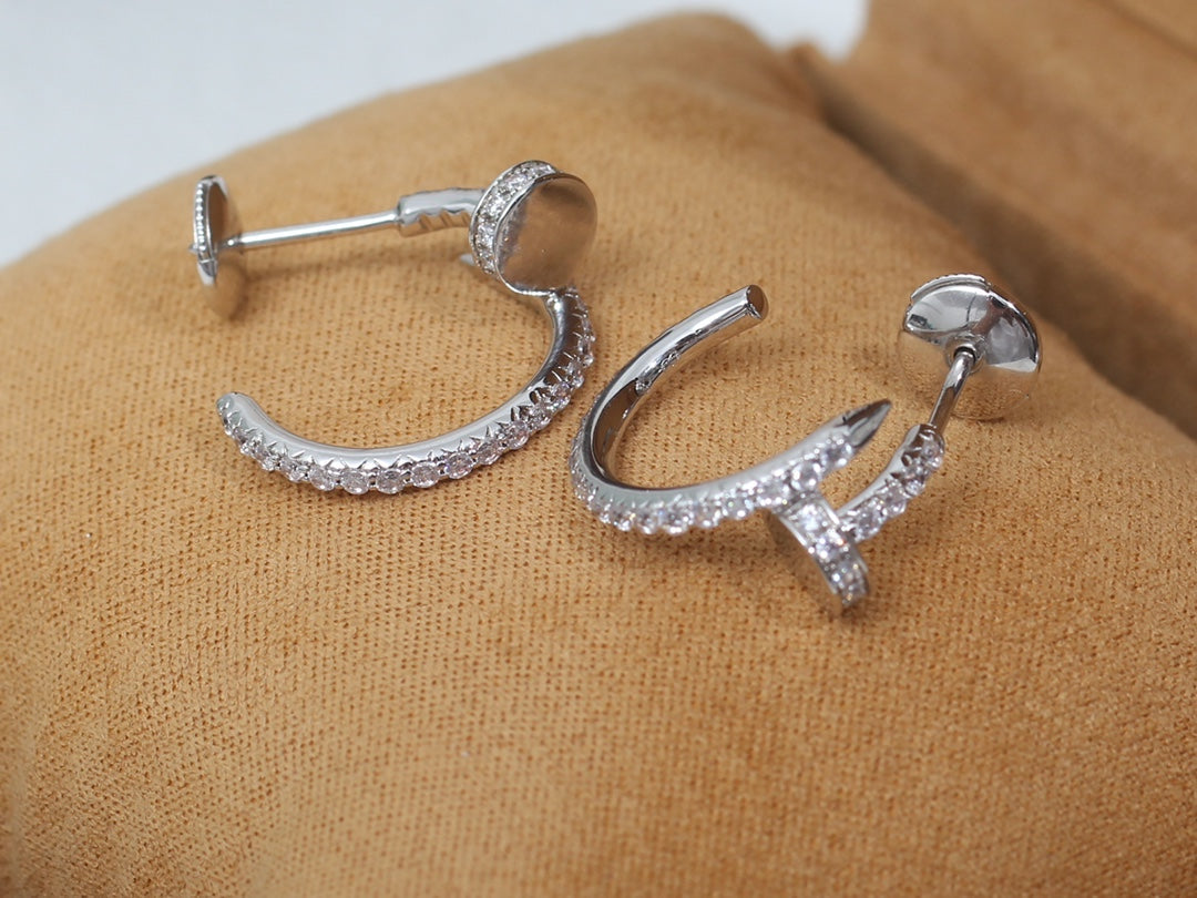 [Elowen Jewels]JUSTE EARRINGS 12.75MM SILVER DIAMOND