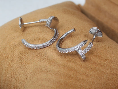 [Elowen Jewels]JUSTE EARRINGS 12.75MM SILVER DIAMOND