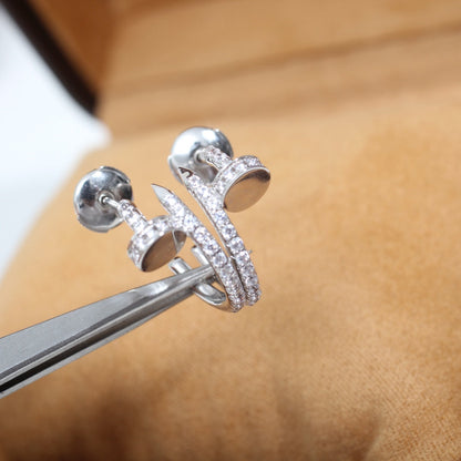 [Elowen Jewels]JUSTE EARRINGS 12.75MM SILVER DIAMOND