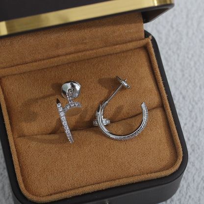 [Elowen Jewels]JUSTE EARRINGS 12.75MM SILVER DIAMOND