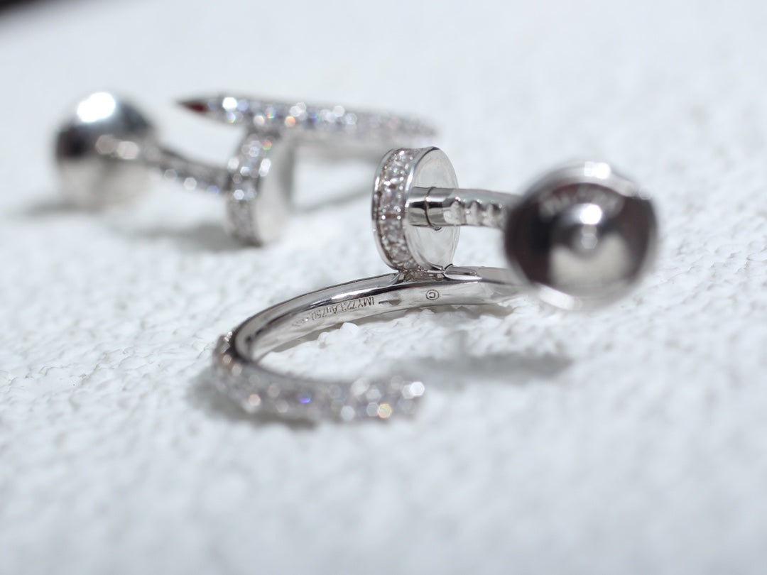 [Elowen Jewels]JUSTE EARRINGS 12.75MM SILVER DIAMOND