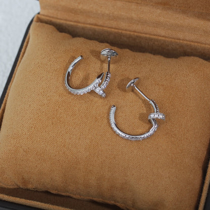 [Elowen Jewels]JUSTE EARRINGS 12.75MM SILVER DIAMOND