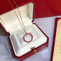 [Elowen Jewel]JUSTE NECKLACE GOLD RED DIAMONDS