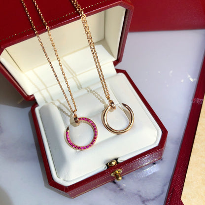 [Elowen Jewels]JUSTE NECKLACE GOLD RED DIAMONDS