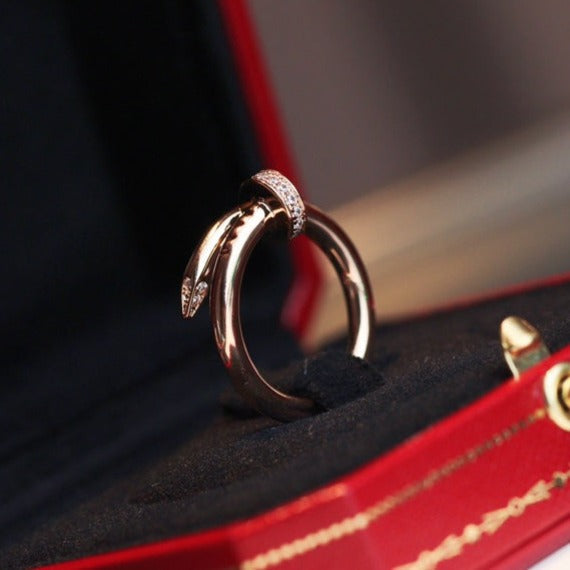 [Elowen Jewels]JUSTE RING 2.65MM PINK GOLD DIAMOND