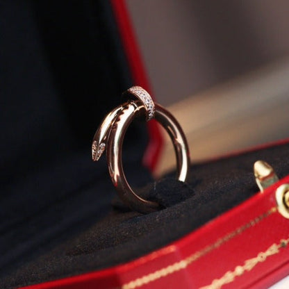 [Elowen Jewels]JUSTE RING 2.65MM PINK GOLD DIAMOND