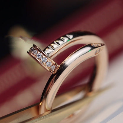 [Elowen Jewels]JUSTE RING 2.65MM PINK GOLD DIAMOND
