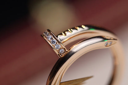 [Elowen Jewels]JUSTE RING 2.65MM PINK GOLD DIAMOND