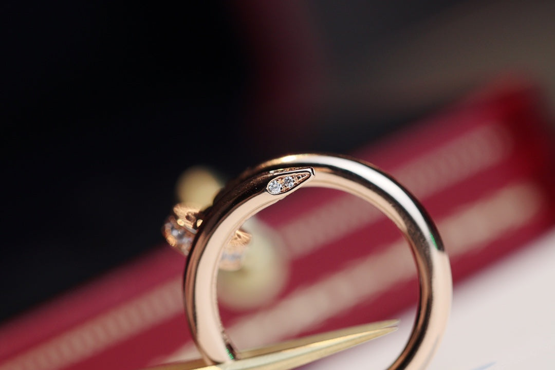 [Elowen Jewels]JUSTE RING 2.65MM PINK GOLD DIAMOND