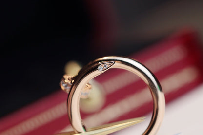 [Elowen Jewels]JUSTE RING 2.65MM PINK GOLD DIAMOND