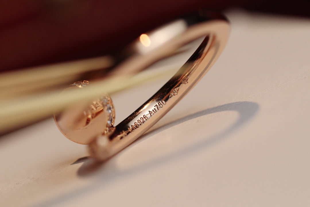[Elowen Jewels]JUSTE RING 2.65MM PINK GOLD DIAMOND