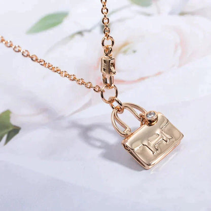 [Elowen Jewels]AMULETTE PEDANT ROSE GOLD NECKLACE