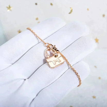 [Elowen Jewels]AMULETTE PEDANT ROSE GOLD NECKLACE