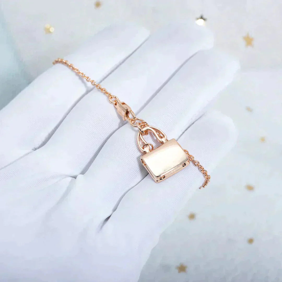 [Elowen Jewels]AMULETTE PEDANT ROSE GOLD NECKLACE