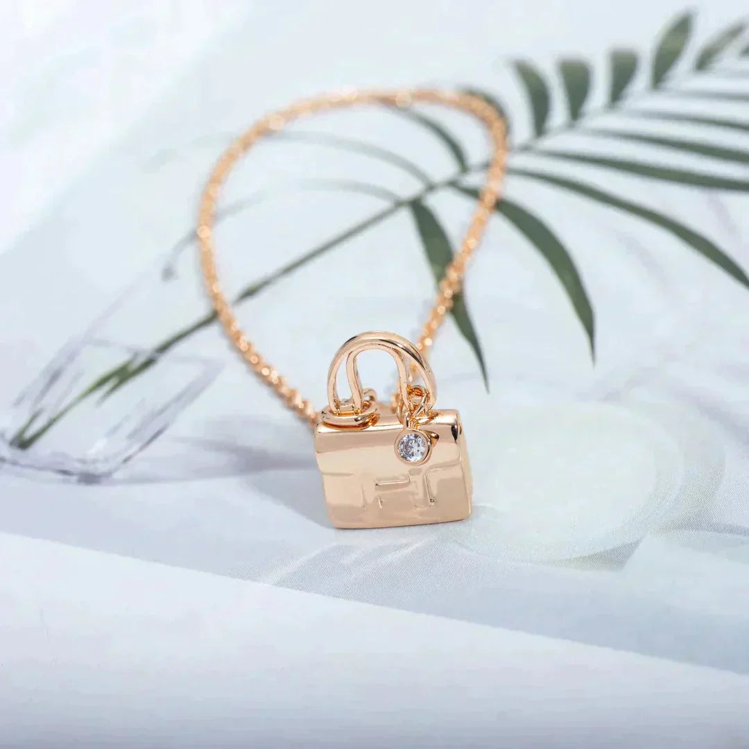 [Elowen Jewels]AMULETTE PEDANT ROSE GOLD NECKLACE