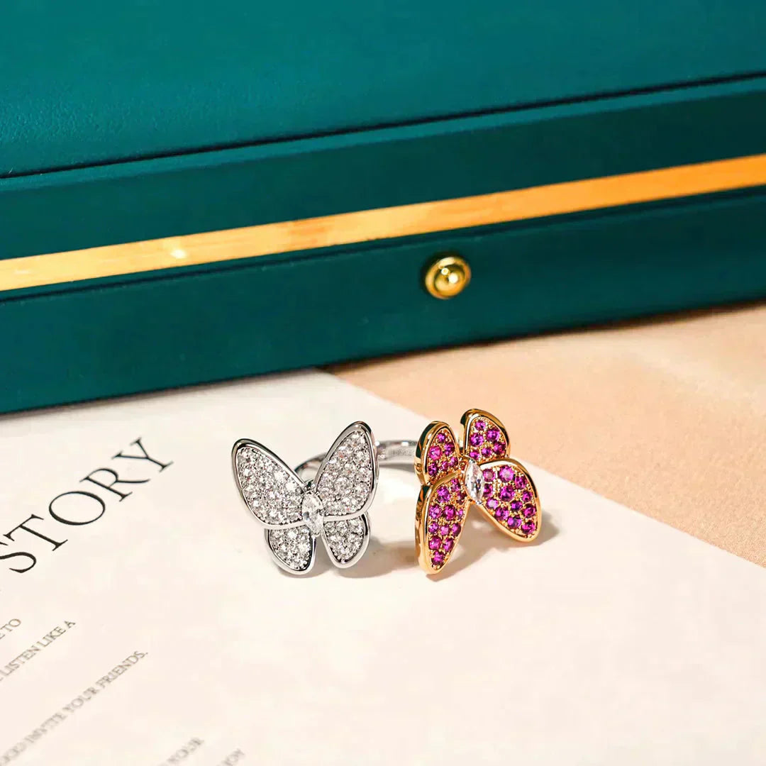 [Elowen Jewels]TWIN BUTTERFLY DIAMOND RING